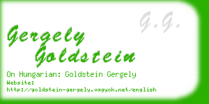 gergely goldstein business card